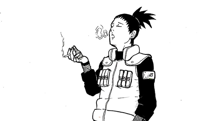 shikamaru, fumée, manga, Fond d'écran HD