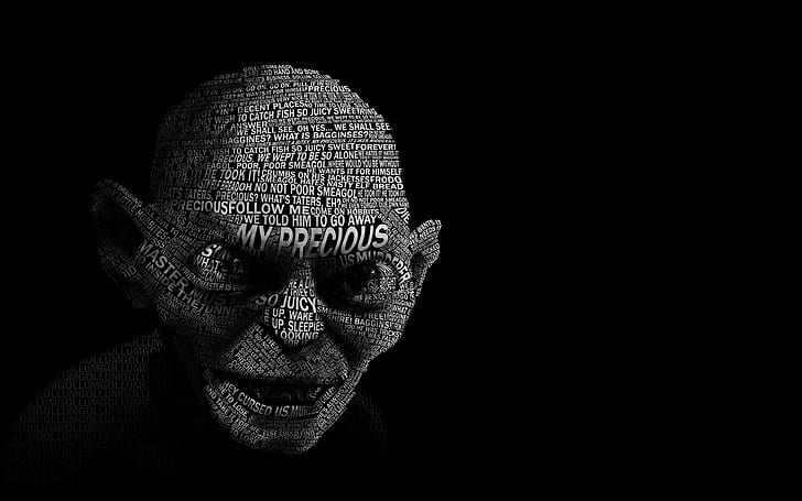 1920x1200 px black background Gollum Simple Background The Lord Of The Rings Typography People Feet HD Art , The Lord of the Rings, black background, simple background, typography, 1920x1200 px, Gollum, HD wallpaper