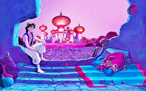 Zeichentrickfilm Aladdin Walt Disney Aladdin Sultanspalast HD Wallpaper 2560 × 1600, HD-Hintergrundbild HD wallpaper
