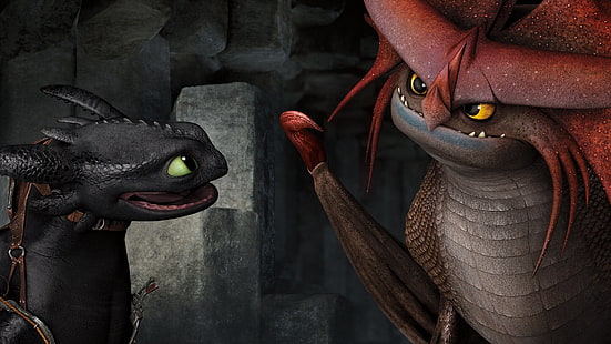 Film, How to Train Your Dragon 2, Cloudjumper (How to Train Your Dragon), Toothless (How to Train Your Dragon), HD tapet HD wallpaper