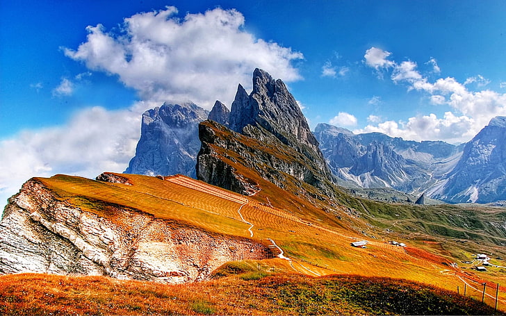 Трентино-Лугарес, Доломиты, горы Италии, фото обои Hd 3000 × 1875, HD обои