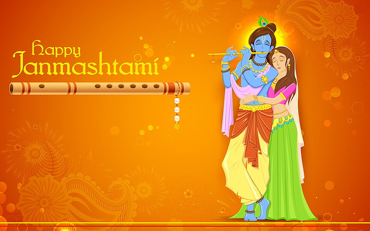 Radha Krishna Janmashtami, Lord Krishna และ Raddha ภาพตัดปะเทศกาล / วันหยุด Janmashtami เทศกาลลอร์ดกฤษณะวันหยุด Radha, วอลล์เปเปอร์ HD