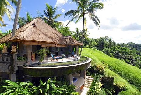 bali, bungalow, città, hotel, case, indonesia, resort, Sfondo HD HD wallpaper