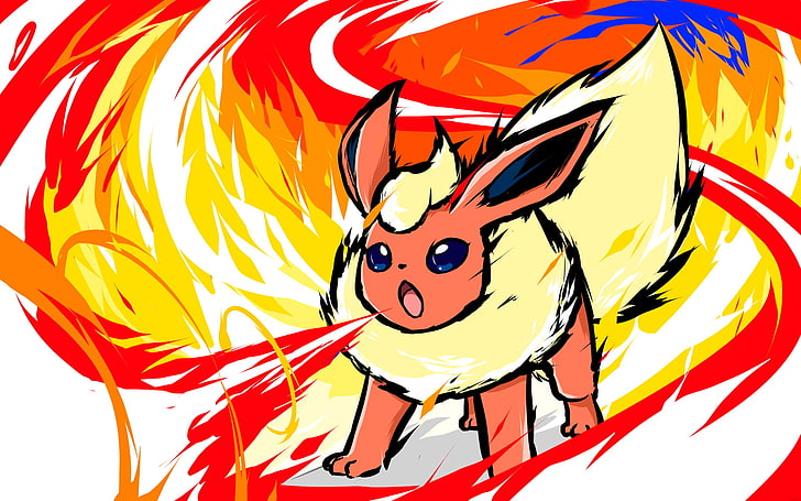Pokemon Flareon art, ishmam, Pokémon, Flareon, HD wallpaper