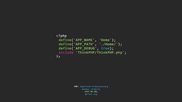 код, PHP, HD тапет