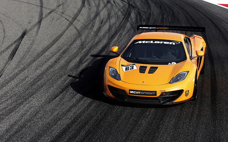 McLaren MP4-12C GT มุมมองด้านหน้าซูเปอร์คาร์สีเหลือง, McLaren, สีเหลือง, Supercar, ด้านหน้า, มุมมอง, วอลล์เปเปอร์ HD