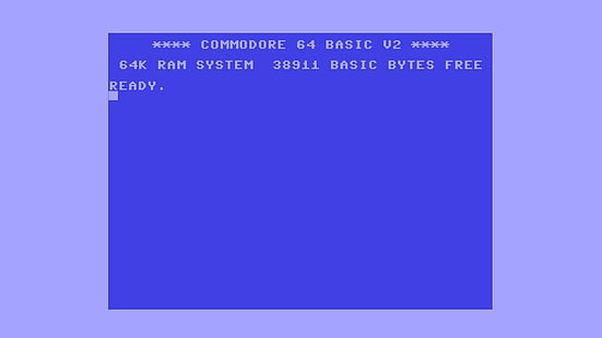 zrzut ekranu z niebieskim ekranem komputera, vintage, Commodore 64, Tapety HD HD wallpaper