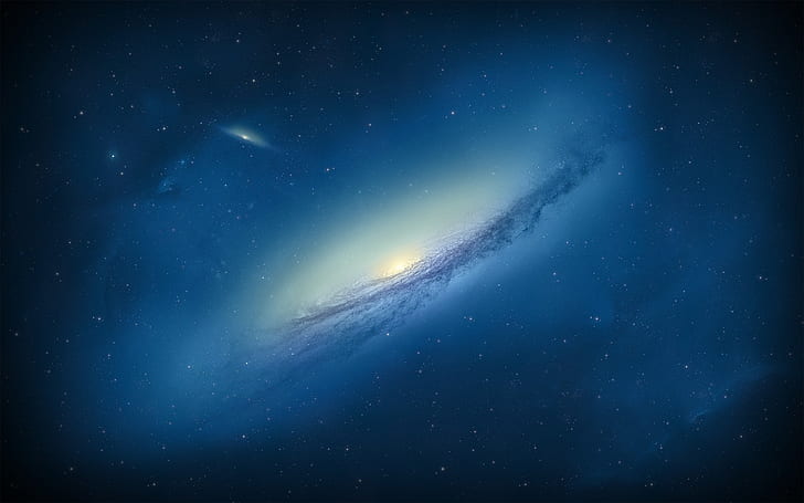 Galaxy NGC 3190, 3D, Space, blue, galaxy, HD wallpaper