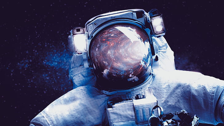 astronot, luar angkasa, pakaian luar angkasa, seni luar angkasa, seni digital, Wallpaper HD