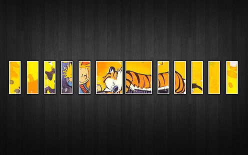 Komiksy, Calvin & Hobbes, Calvin (Calvin & Hobbes), Hobbes (Calvin & Hobbes), Tapety HD HD wallpaper