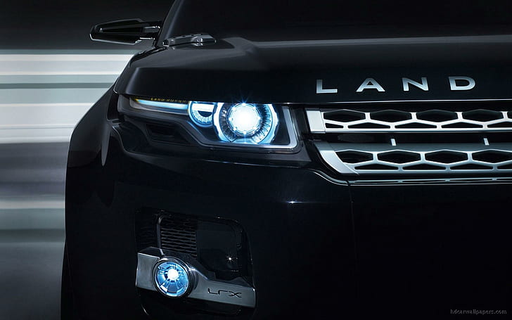 Land Rover LRX Concept Black 8, svart, koncept, land, rover, land rover, HD tapet