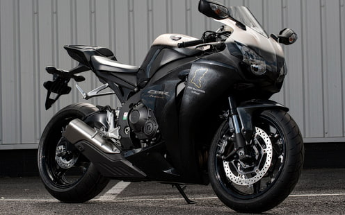 Honda CBR1000RR Fireblade Black, черный и серый Honda CBR спортивный мотоцикл, Мотоциклы, Honda, черный, HD обои HD wallpaper