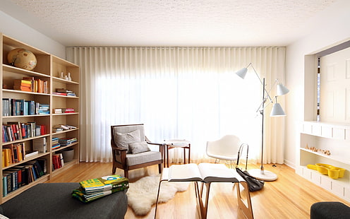 dom, biblioteka, pokój, gabinet, Tapety HD HD wallpaper