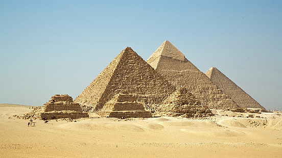 Африка, древние, пирамиды Гизы, Египет, архитектура, HD обои HD wallpaper