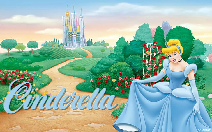 Princesa cenicienta belleza blanca cenicienta castillo dibujos animados imágenes para fondos de escritorio 2560 × 1600, Fondo de pantalla HD