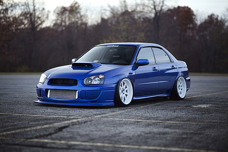 Subaru Impreza, Wrx Sti, Subaru, Tuning, blau, blau Limousine, Subaru Impreza, Wrx Sti, Subaru, Tuning, blau, HD-Hintergrundbild HD wallpaper