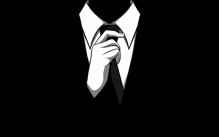 Anonymous, Suits, Tie, anonymous, suits, tie, HD wallpaper