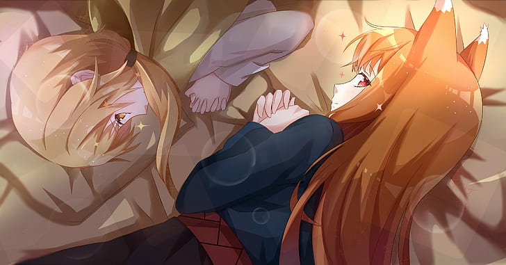 Anime, Anime Girls, Spice und Wolf, Holo, Tierohren, langes Haar, Okamimimi, HD-Hintergrundbild