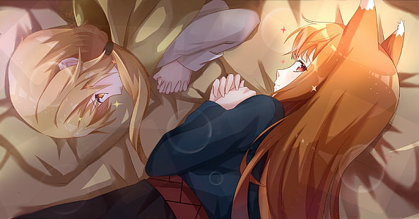 Anime, Anime Girls, Spice und Wolf, Holo, Tierohren, langes Haar, Okamimimi, HD-Hintergrundbild HD wallpaper