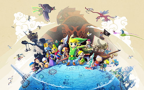 The Legend of Zelda: Wind Waker, video game, Link, windwaker, Ganondorf, The Legend of Zelda, Wallpaper HD HD wallpaper