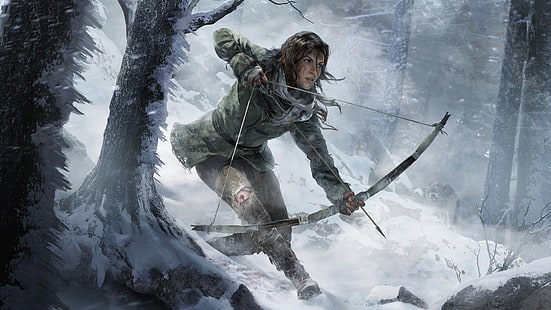 Tomb Raider Lara Croft tapety, Rise of the Tomb Raider, Tomb Raider, Lara Croft, gry wideo, Tapety HD HD wallpaper