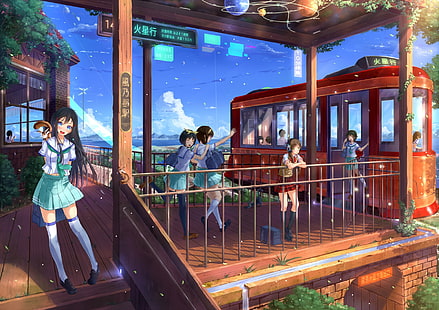 original characters, school uniform, anime, anime girls, HD wallpaper HD wallpaper