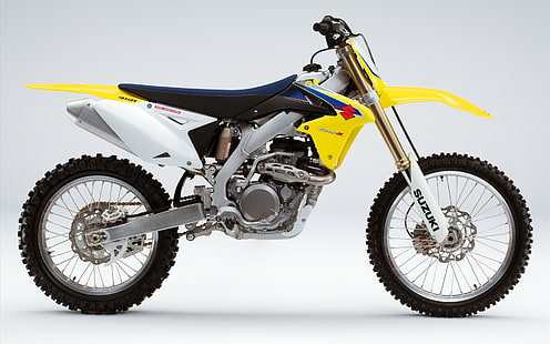 2009 Suzuki RM Z450 Motocross HD, bicicleta da sujeira do motocross amarelo e branco, bicicletas, motos, motos e motos, 2009, suzuki, motocross, rm, z450, HD papel de parede HD wallpaper
