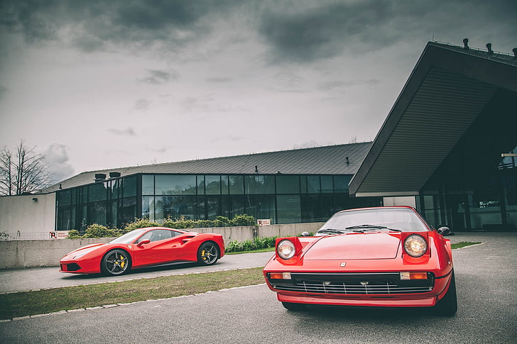 Ferrari, суперкар, Ferrari 488 GTB, Ferrari Testarossa, HD обои
