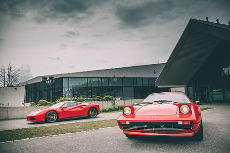 Ferrari, car, Ferrari 488 GTB, Ferrari Testarossa, HD wallpaper HD wallpaper