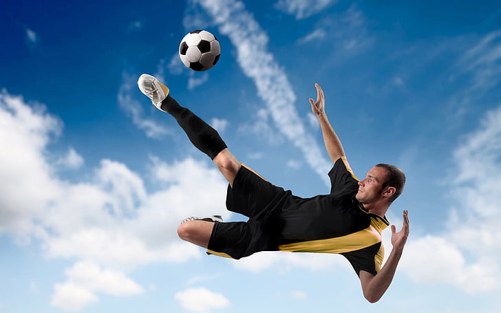 Futbol Soccer, calciatore e pallone da calcio sfondo, Sport, Calcio, Sfondo HD