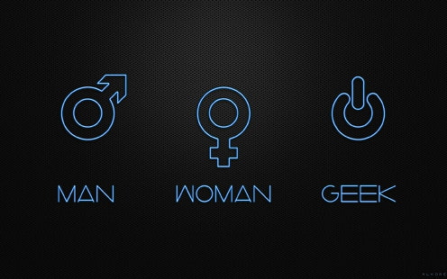 Man Woman Geek, rolig, kvinna, geek, HD tapet HD wallpaper