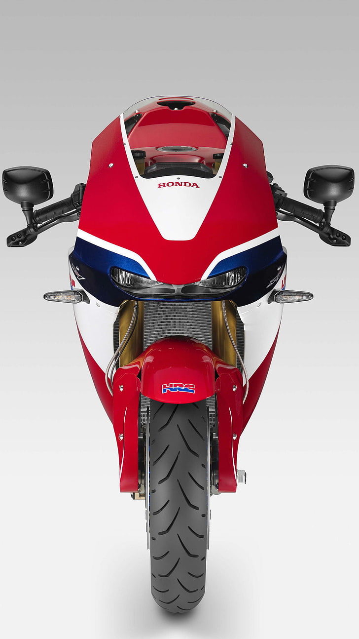 Honda RC213V-S Hinten 2015, rotes Honda Sportfahrrad, Motorräder, Honda, 2015, HD-Hintergrundbild, Handy-Hintergrundbild