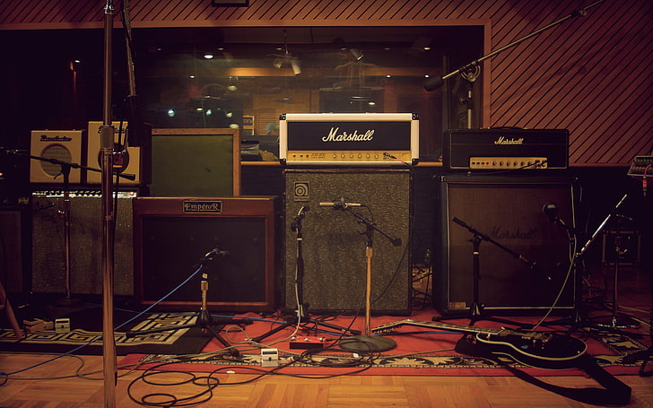 amps instruments Studio Without A Band Entertainment Music HD Art , Music, amps, instruments, practice space, HD wallpaper
