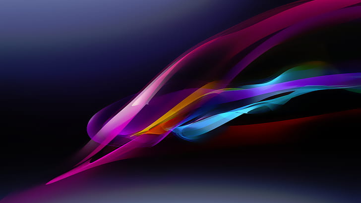 digitale kunst, formen, Abstraktion, rosarot, violett, cyan, orange, einfach, HD-Hintergrundbild