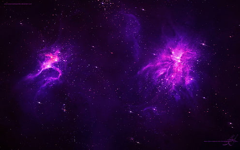 Nebulosa Stars Space Bokeh 1080p, foto di stelle viola, spazio, 1080p, bokeh, nebulosa, stelle, Sfondo HD HD wallpaper
