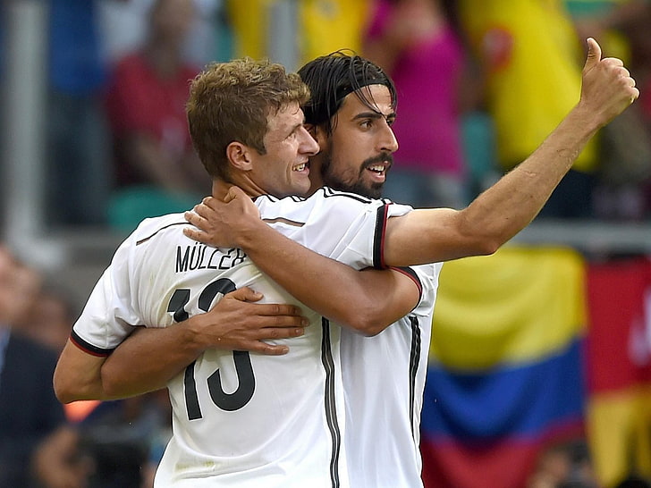 توماس مولر-كأس العالم 2014 نهائي ألمانيا HD الجدار .. ، جيرسي كرة القدم البيضاء للرجال، خلفية HD