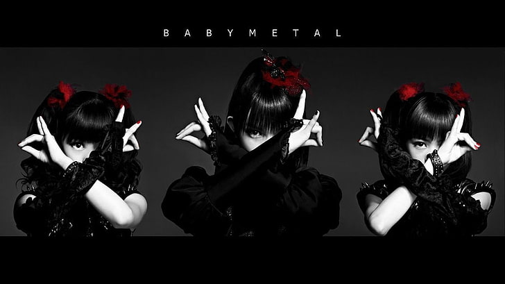 Babymetal, музыка, женщины, азиатка, японка, группа, Su-METAL, Yui-METAL, Moa-METAL, HD обои
