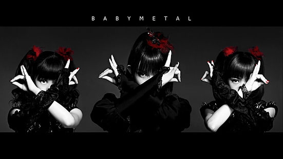 Babymetal, musik, kvinnor, asiatiskt, japanskt, band, Su-METAL, Yui-METAL, Moa-METAL, HD tapet HD wallpaper