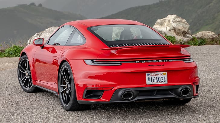 red, Porsche, Porsche 911, Porsche 911 Turbo S, 2020, HD wallpaper