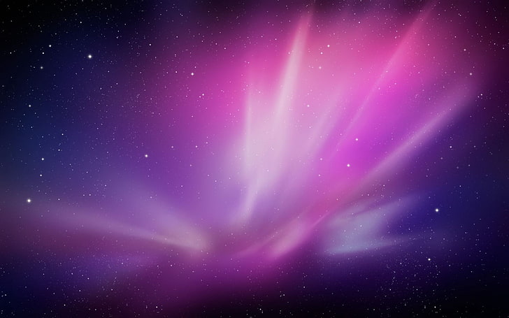 purple galaxy, sky, shine, background, bright, HD wallpaper