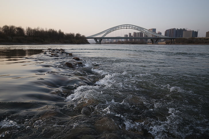 pont, rivière, eau, paysage urbain, Fond d'écran HD
