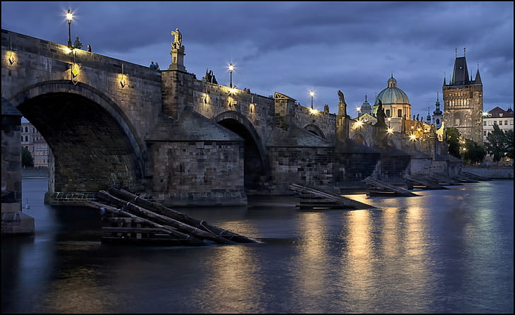 мост, Прага, Чехия, HD обои