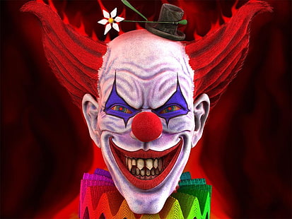Смешные Страшный Клоун, клоун обои, прикол, HD обои HD wallpaper