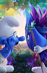 Animation, 2017, Hefty Smurf, Smurfs: The Lost Village, HD wallpaper HD wallpaper