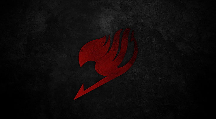 Fairy Tail Symbol, logo Fairytail rosso, Aero, Black, symbol, fairy tail, natsu, Sfondo HD