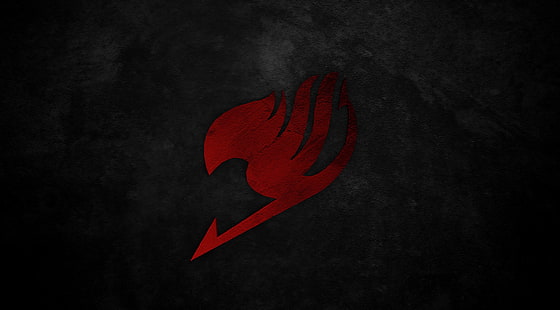 Fairy Tail Symbol, logo Fairytail rouge, Aero, noir, symbole, fairy tail, natsu, Fond d'écran HD HD wallpaper