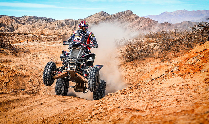 Mountains, ATV, Hills, Racer, Moto, Rally, Dakar, 113, HD wallpaper