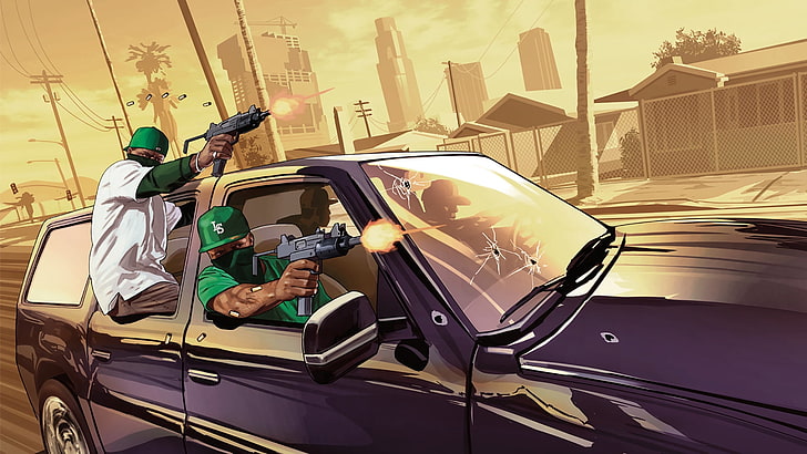 Grand Theft Auto обои, Grand Theft Auto V, GTA5, роща улица, Лос-Сантос, HD обои