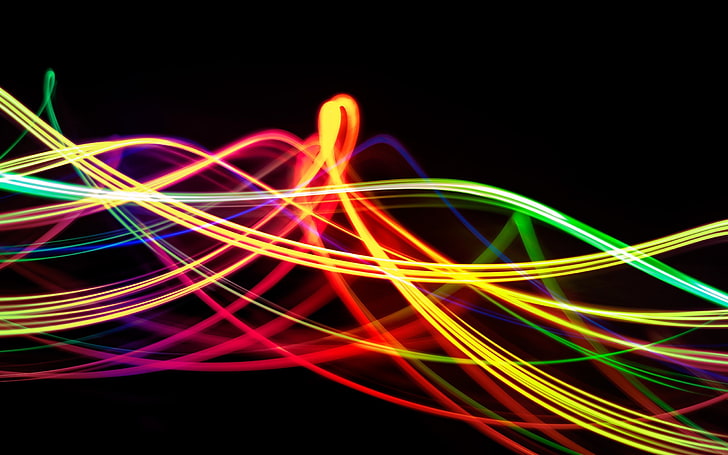 abstract, Colorful, Lights, streaks, HD wallpaper