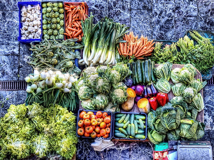 variety of vegetables, Food, Vegetables, Market, Vegetable, HD wallpaper
